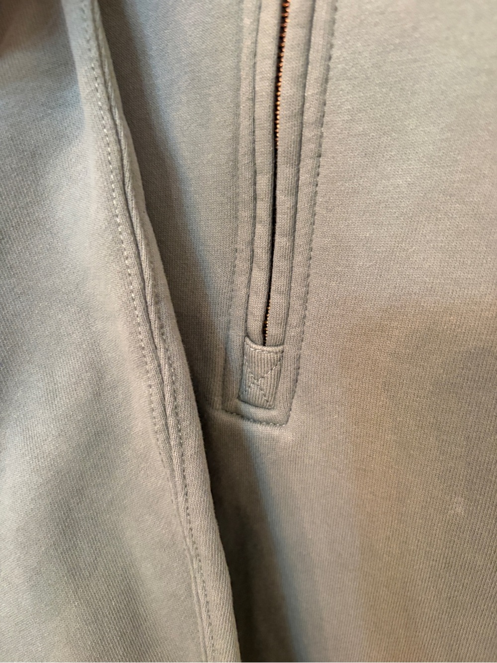 J. CREW Quarter zip sweatshirt pullover oversize sage green XXS - Picture 4 of 6
